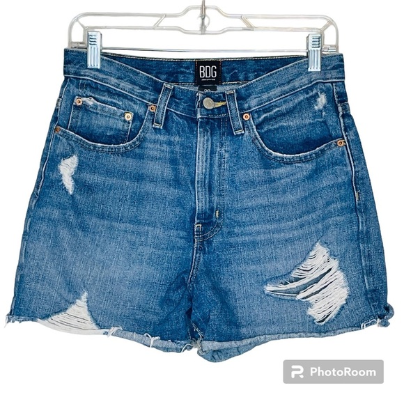 BDG Pants - BDG High Rise Distressed Denim Jean Shorts